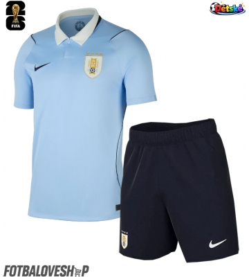 Uruguay Dětské Domácí Dres MS 2026 Krátký Rukáv (+ trenýrky)